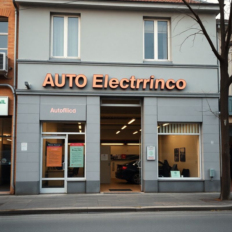 Fațada service-ului Echowdelta pe Strada Electricității din Sibiu